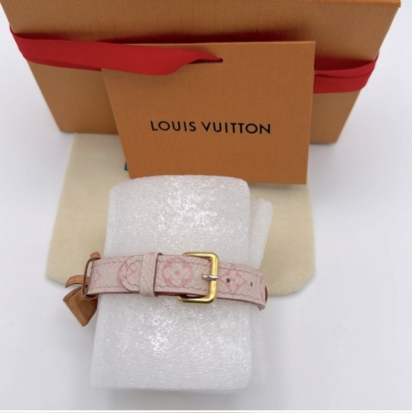 Louis Vuitton Monogram Cherry Blossom Address Wish Bracelet Pink Full In… - Picture 6 of 8